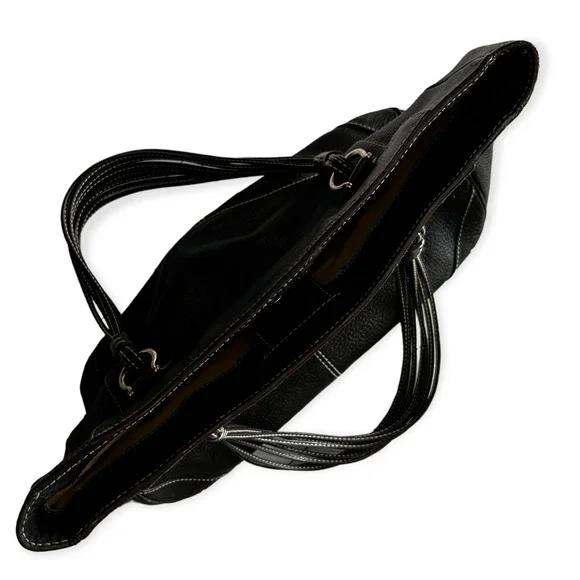 Kate Spade New York Black Pebbled Multi-Strand Handle Leather Shoulder Bag, Tote - Picture 3 of 12